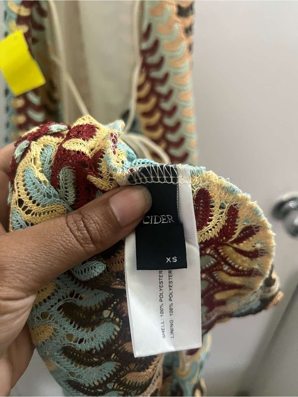 Cider Crochet Halter Maxi Dress in Multicolor - Picture 5 of 6